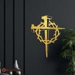 Metal Cross Wall Art | Decoration Gift for Christian, Church, Catholic, Orthodox, Protestant