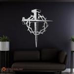 Metal Cross Wall Art | Decoration Gift for Christian, Church, Catholic, Orthodox, Protestant