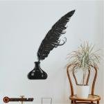 Metal Quill Pen and Ink Pottery Wall Art
