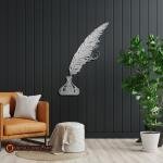 Metal Quill Pen and Ink Pottery Wall Art