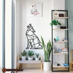 Geometric Wolf Metal Wall Art | Home and office Decoration Gift